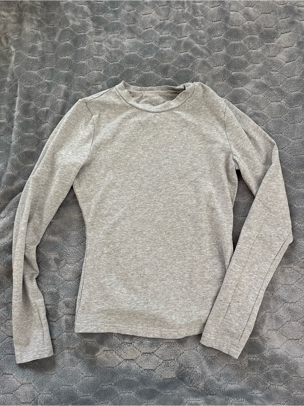 & Other Stories Heather Gray Long Sleeve Tee